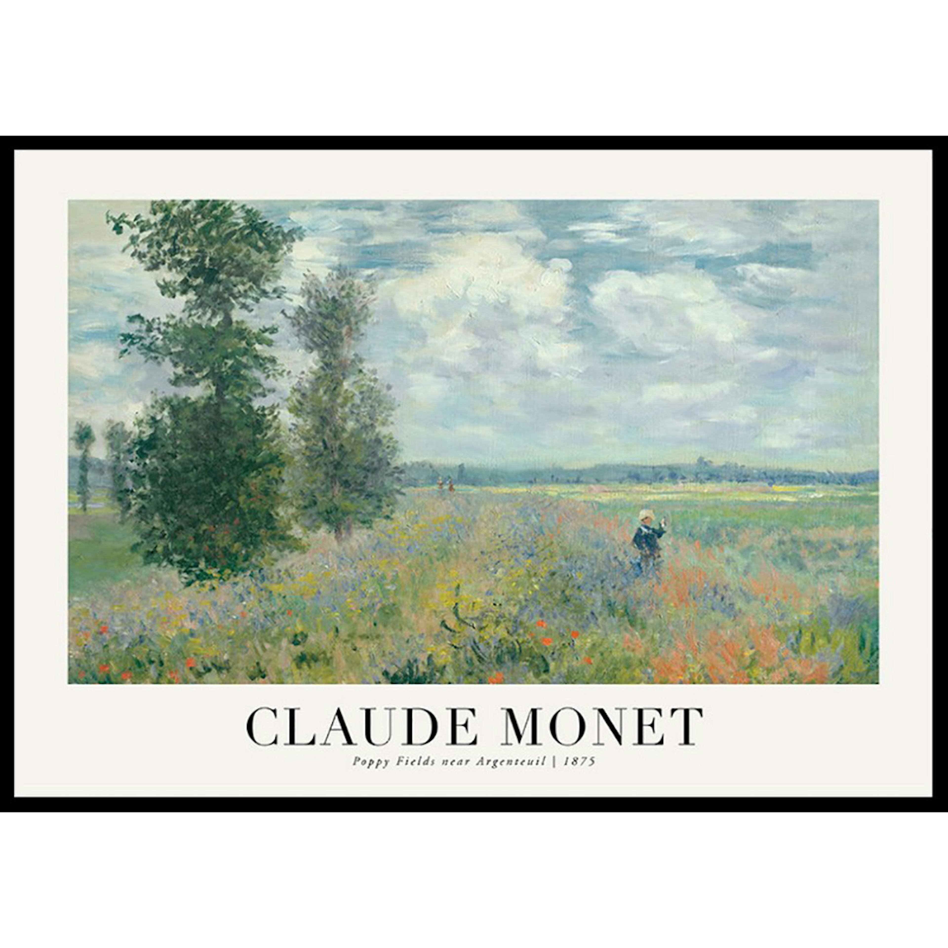 Poster Gallerix Poppy Fields 1875 By Claude Monet