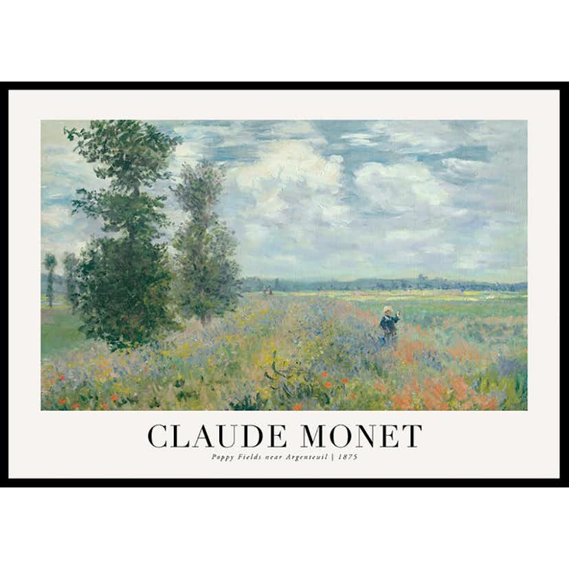 Poster Gallerix Poppy Fields 1875 By Claude Monet