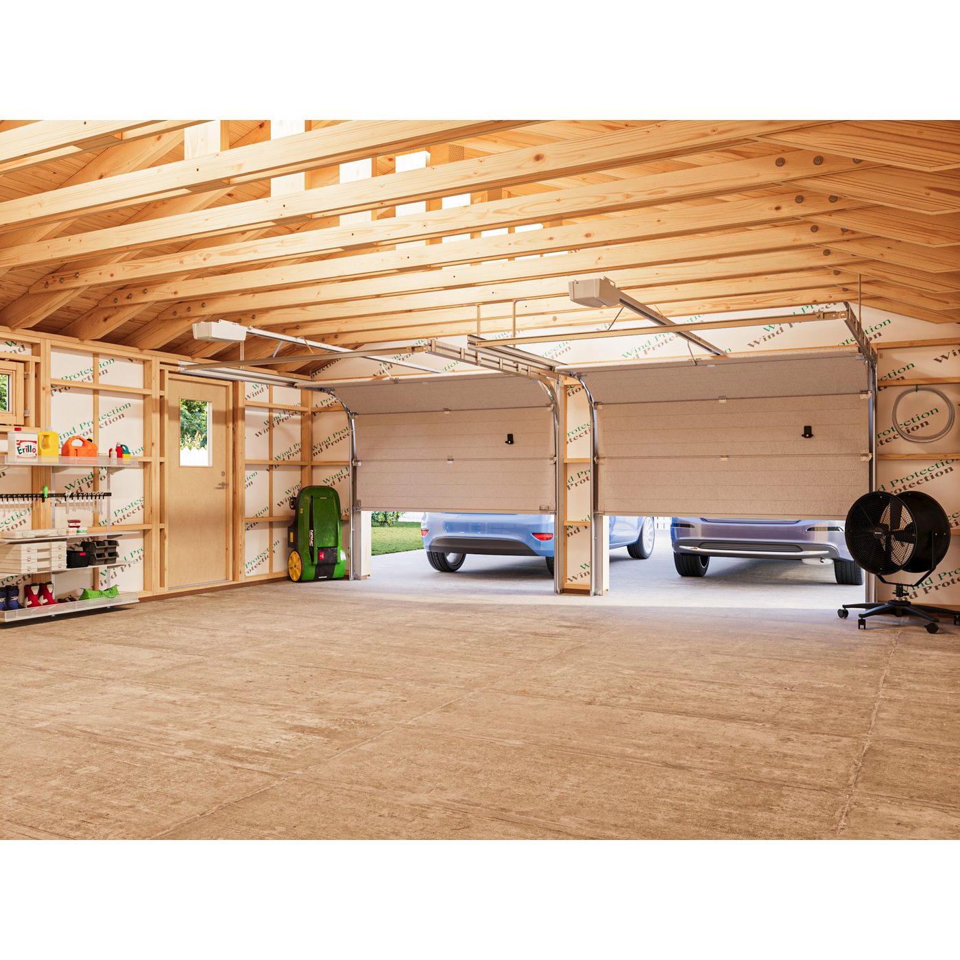 Dubbelgarage Palmako Andre 49,1 m2 med Takskjutport