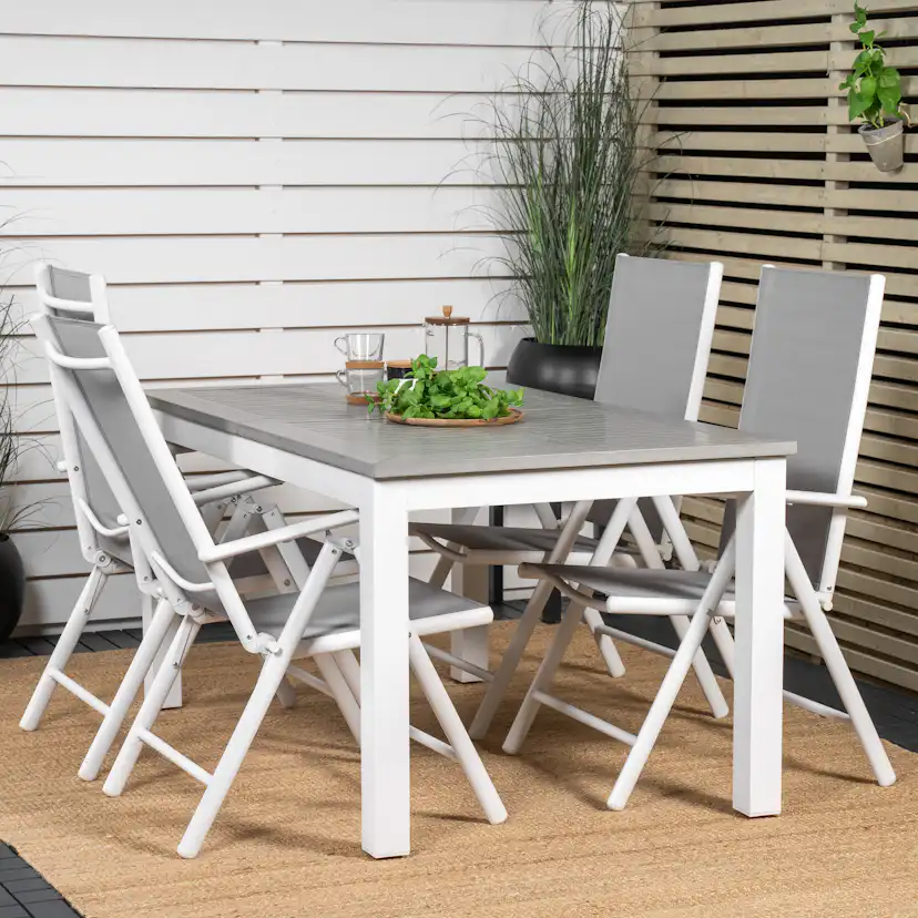 Matgrupp Venture Home Aleyna 160/240 med 4 Bront Matstolar