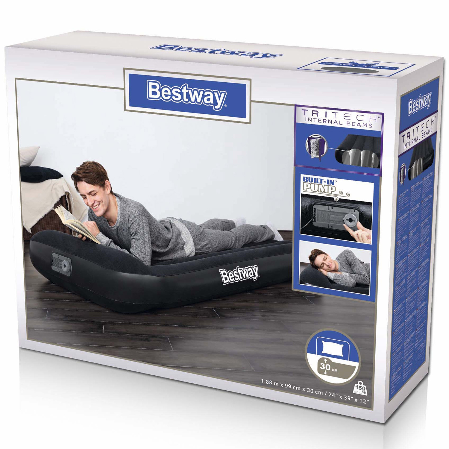 Luftmadrass Bestway Tritech 188 x 99 x 30 cm