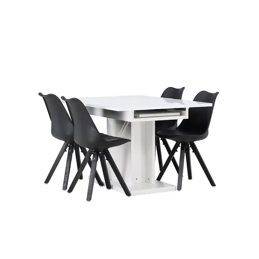 Matgrupp Venture Home Pluto med 4 Zeno Stolar