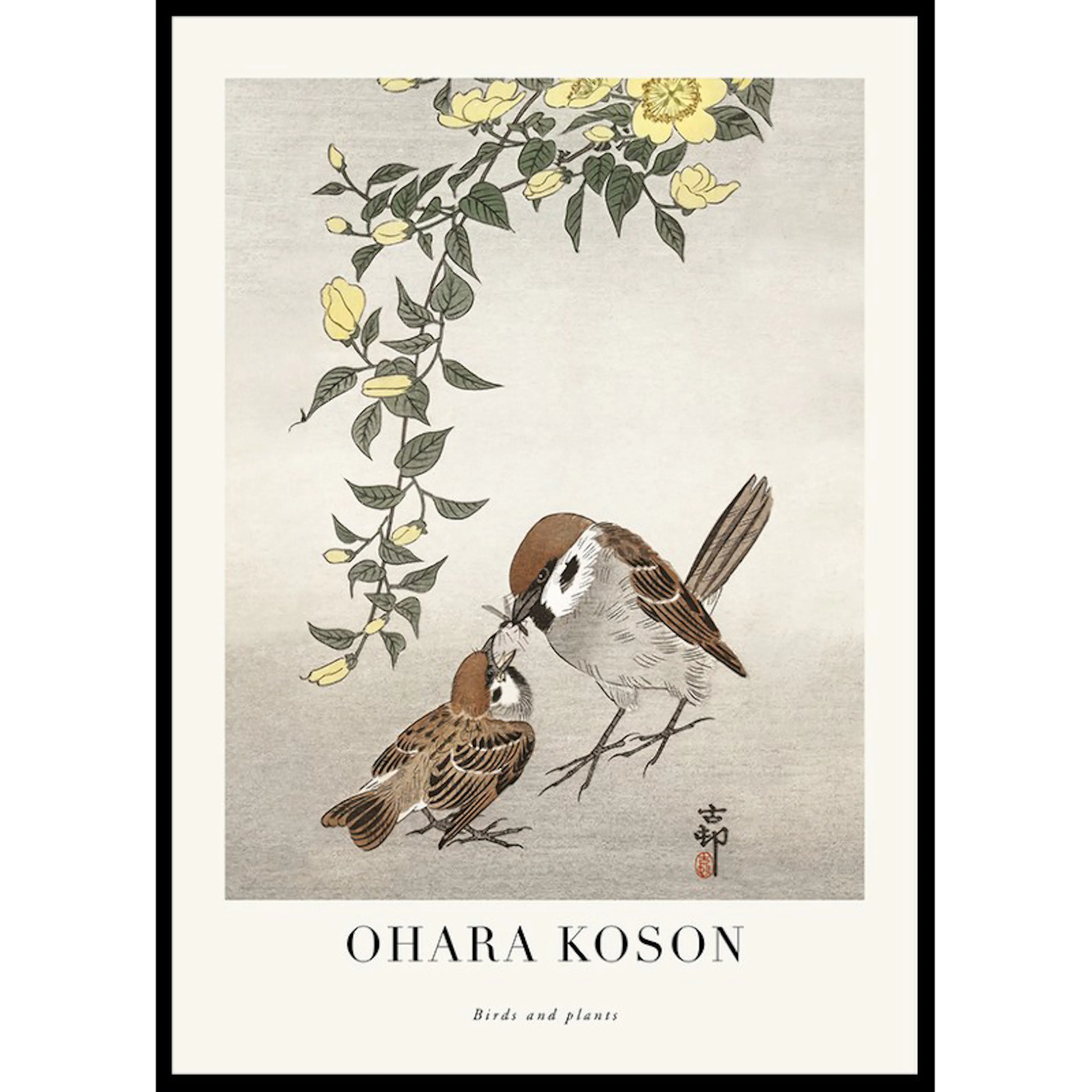 Poster Gallerix Birds And Plants No2 By Ohara Koson