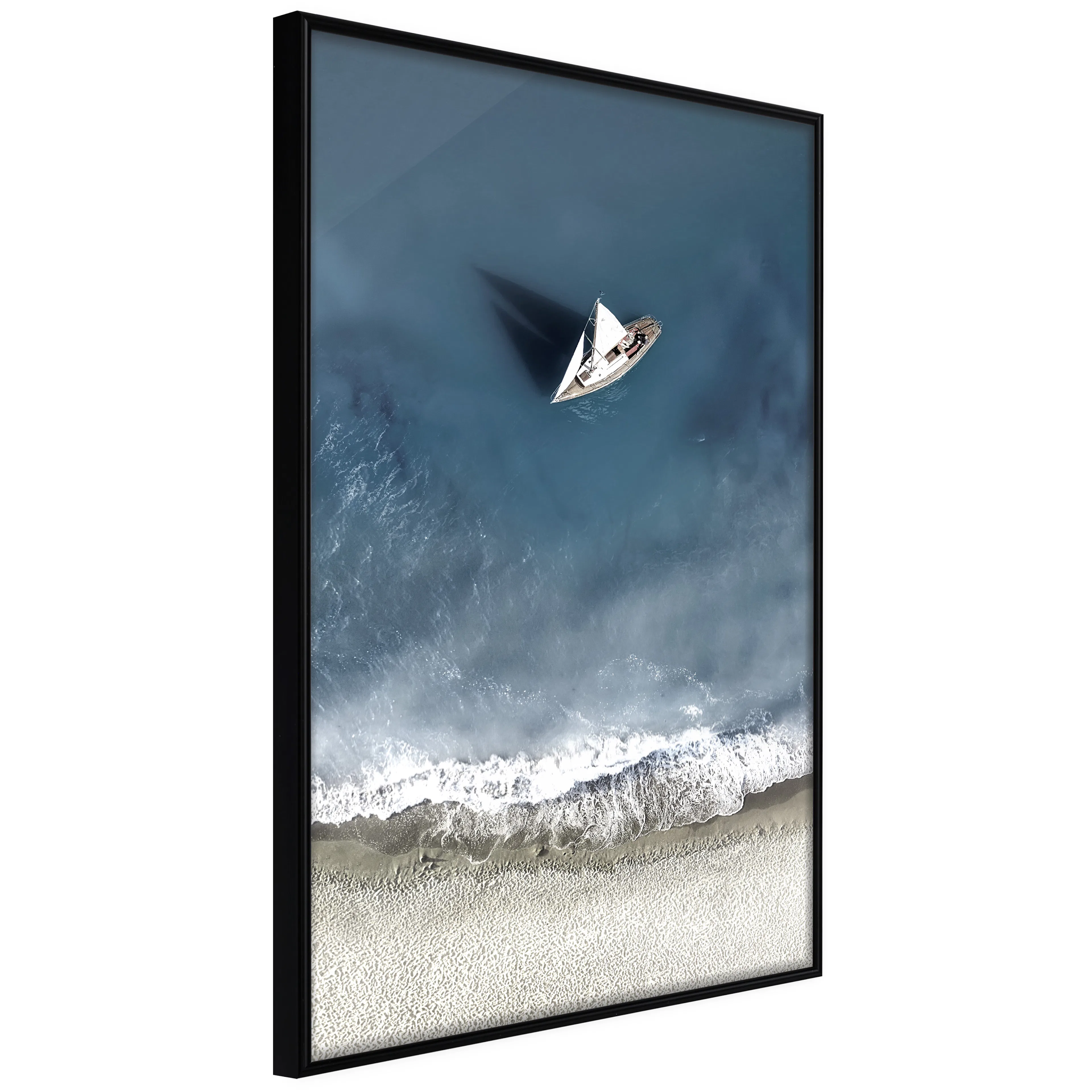 Affisch - Yacht at Sea [Poster] 40x60 Svart ram, 40x60 cm