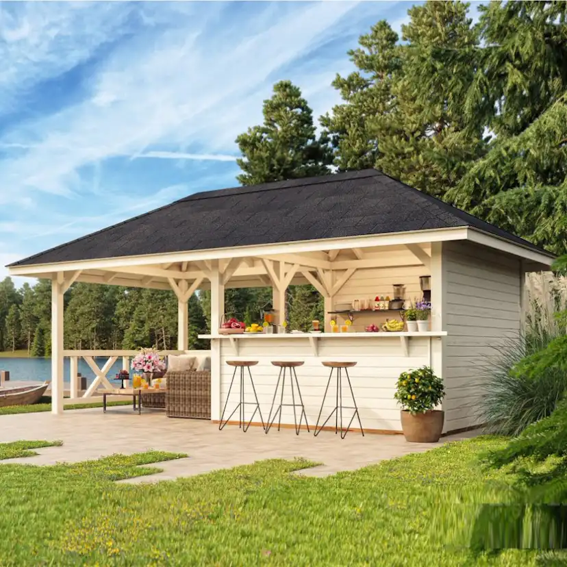 Stuga Palmako Bianca 16,6 m2 Set 3