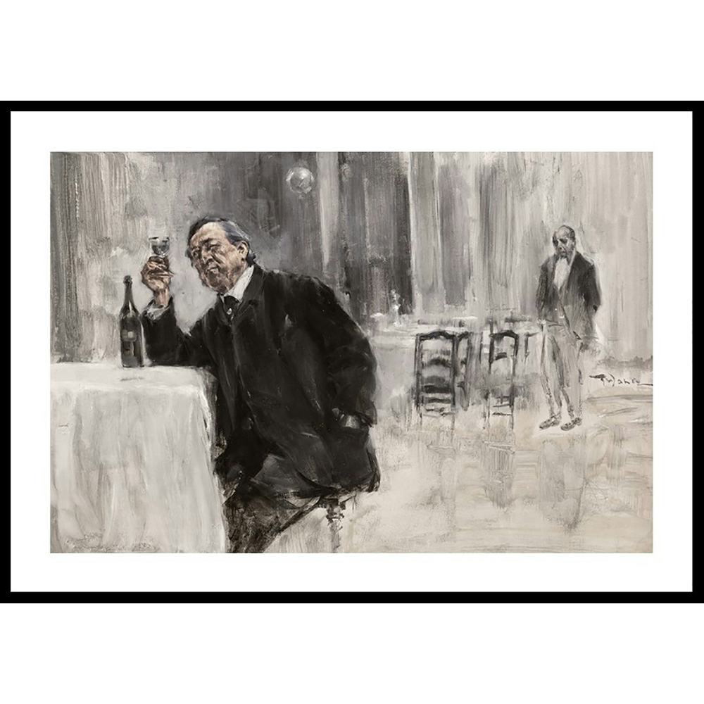 Poster Gallerix Öl Auf Holzplatte By Friedrich Wahle Der Weinkenner