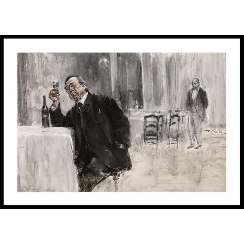 Poster Gallerix Öl Auf Holzplatte By Friedrich Wahle Der Weinkenner