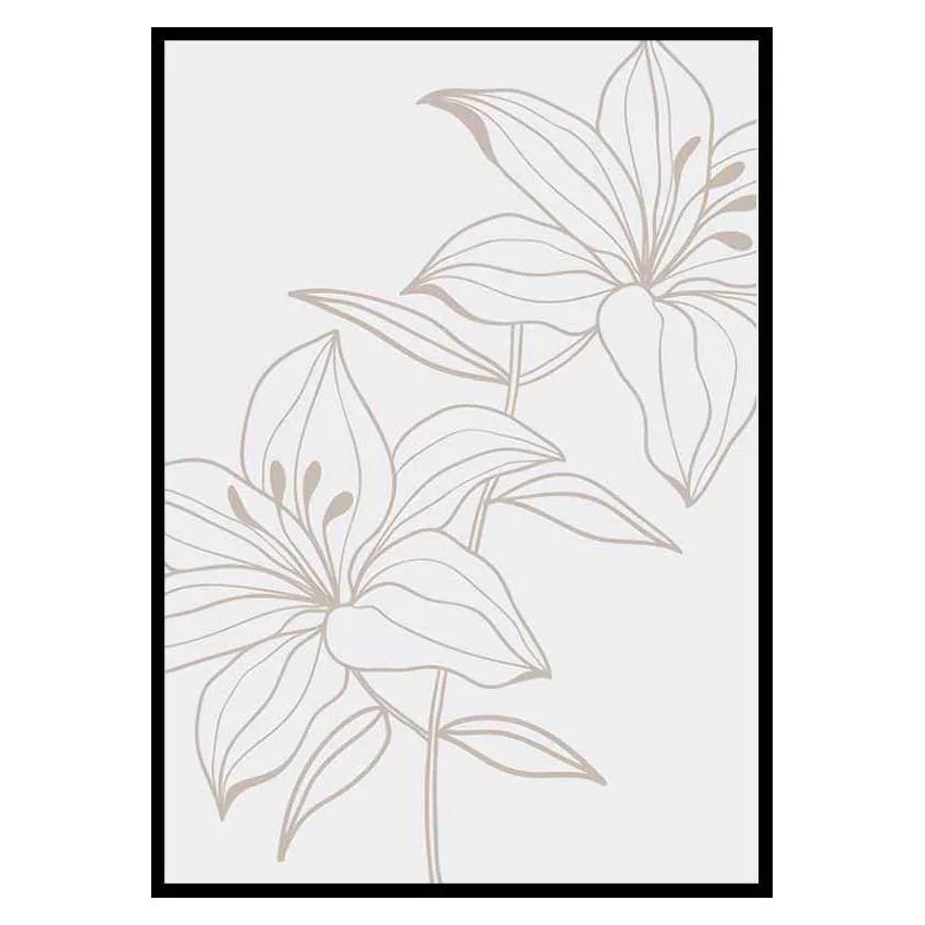 Poster Gallerix Line Art Flower No1