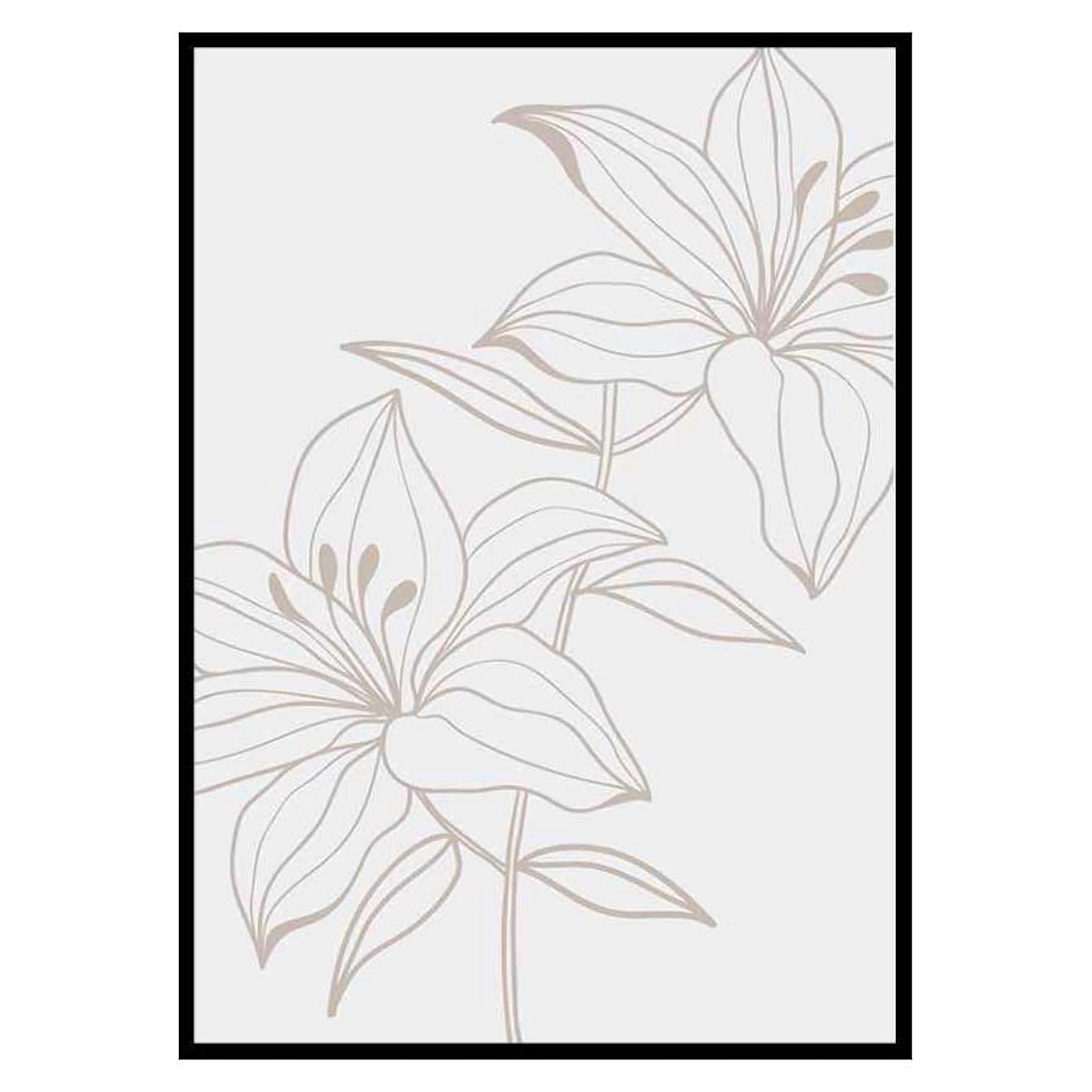 Poster Gallerix Line Art Flower No1