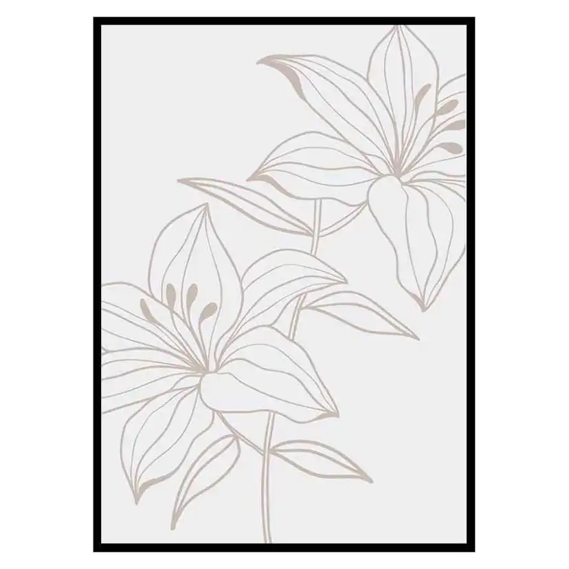 Poster Gallerix Line Art Flower No1