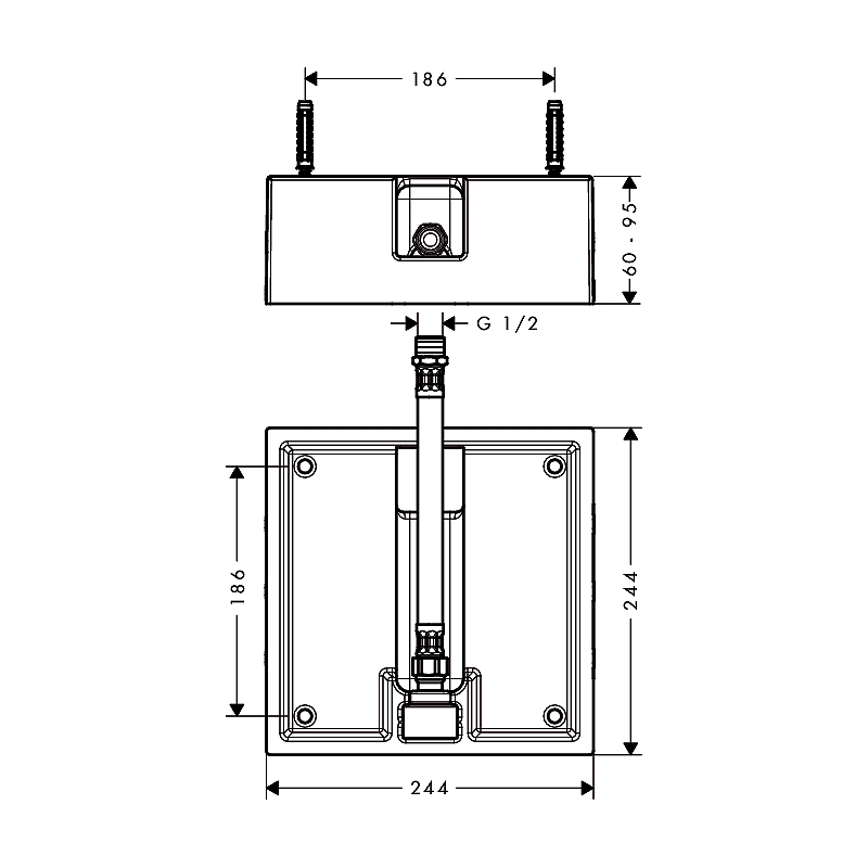 Grundset Hansgrohe Raindance Air 240 1jet