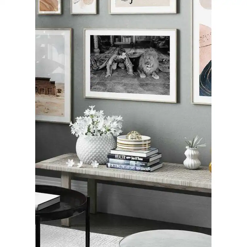 Poster Gallerix Man And Lion