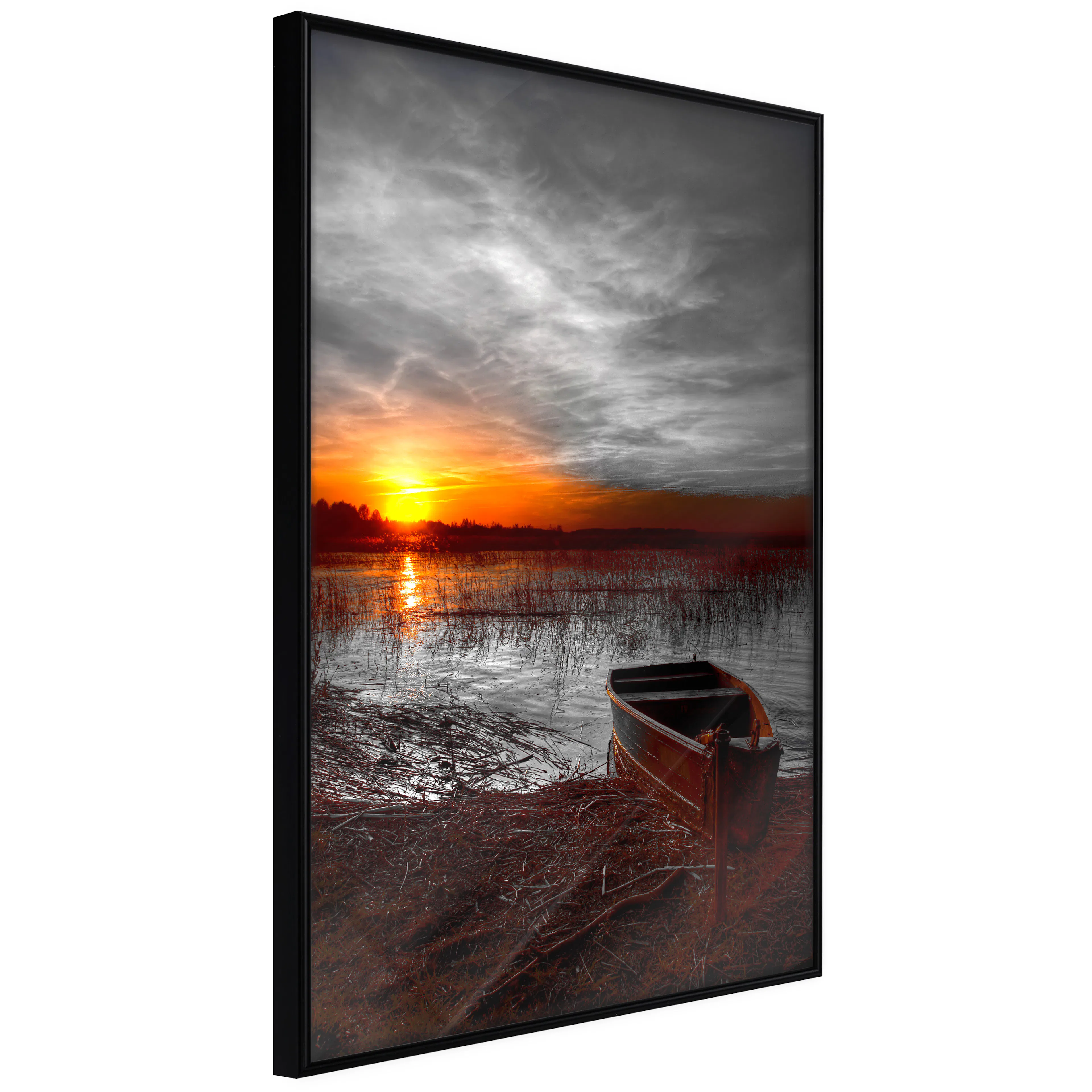 Affisch - Romantic Lake [Poster] 40x60 Svart ram, 40x60 cm