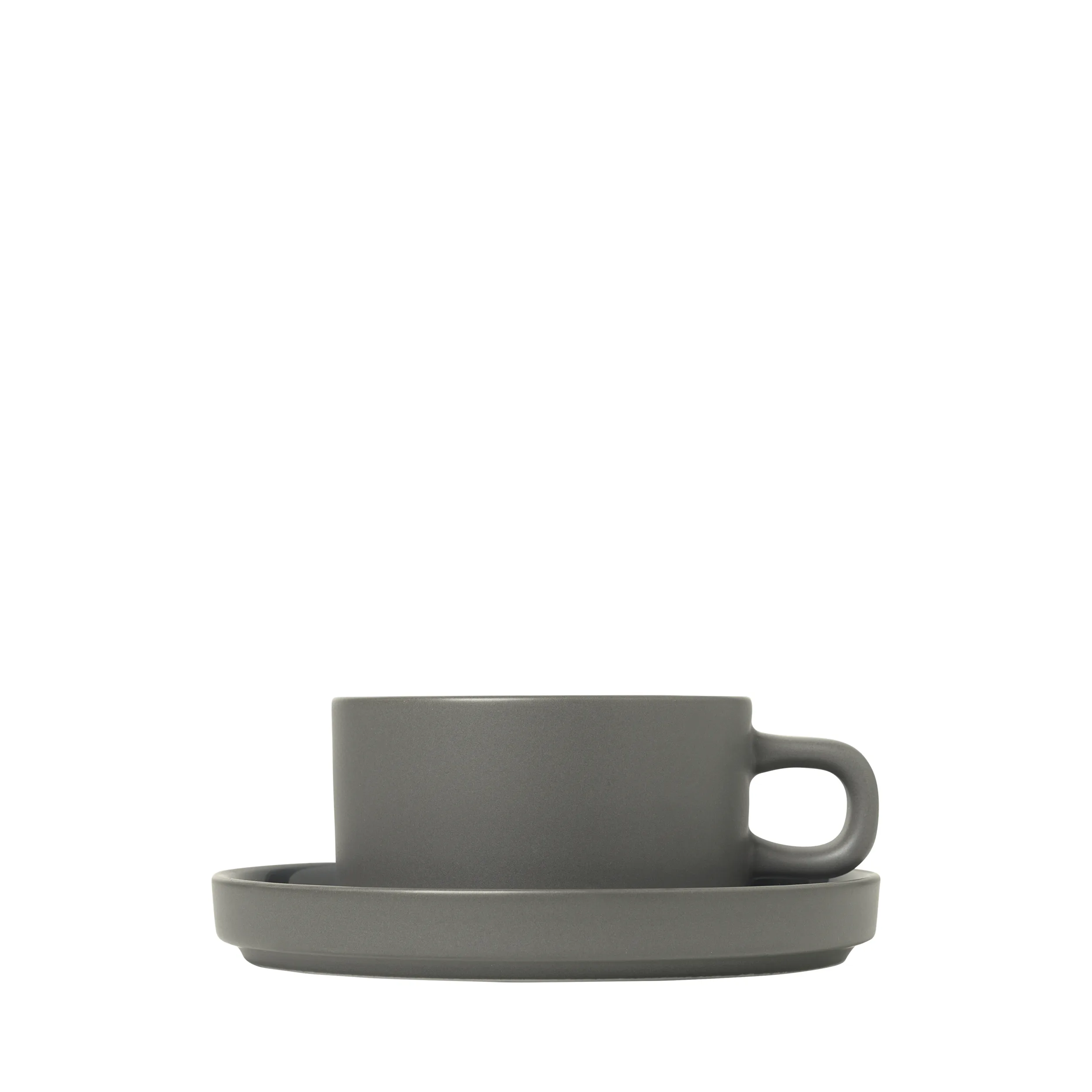 Set med 2 tekoppar och fat - Pewter, PILAR Pewter