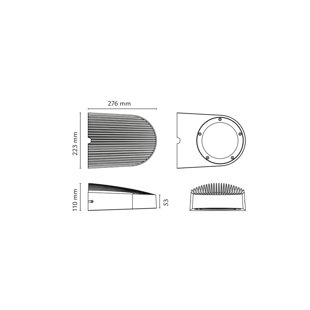 Vägglampa SG ARMATUREN Fevik Asym 3000