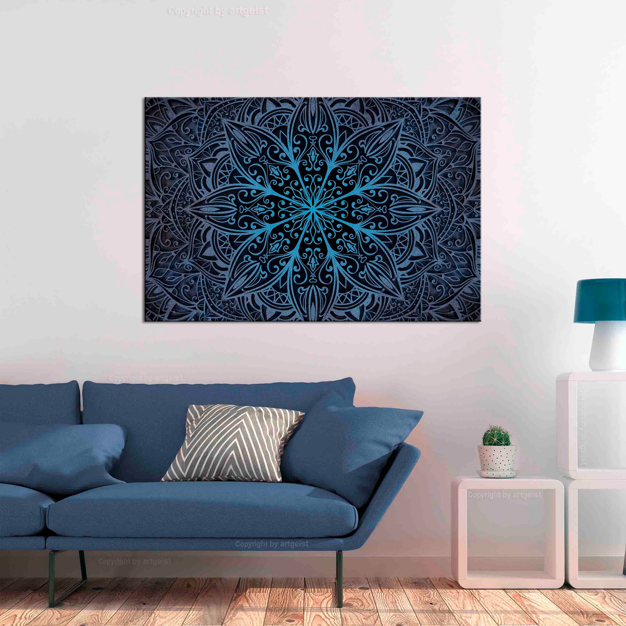 Tavla Arkiio Oriental Flowers Blue