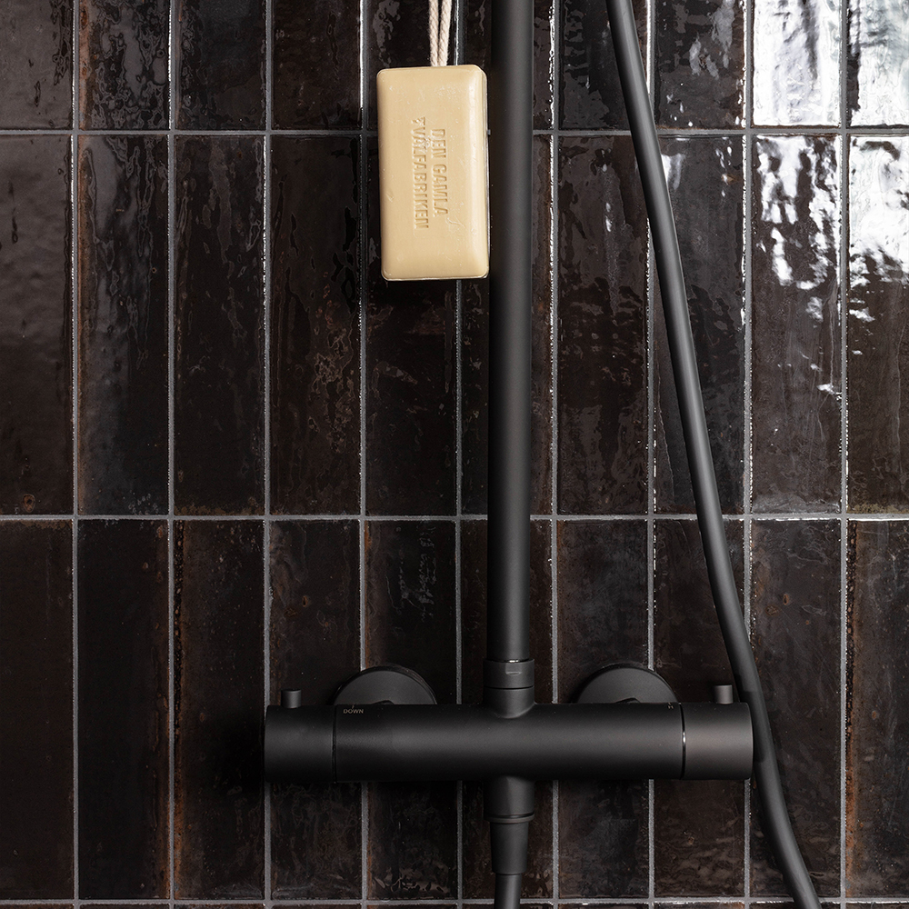 Kakel Marazzi Group Lume Svart 6x24 cm