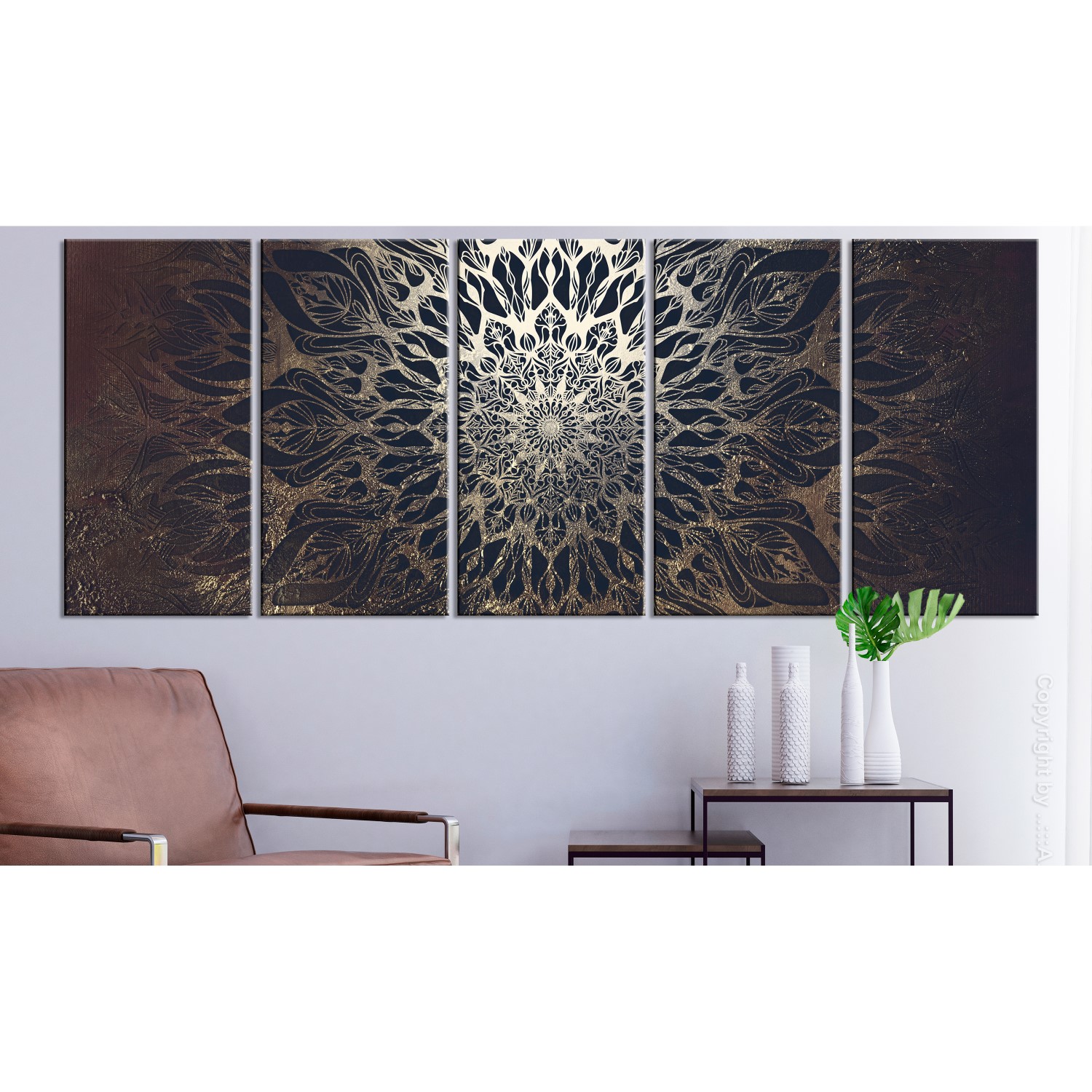 Tavla Arkiio Hypnosis Brown 5 delar