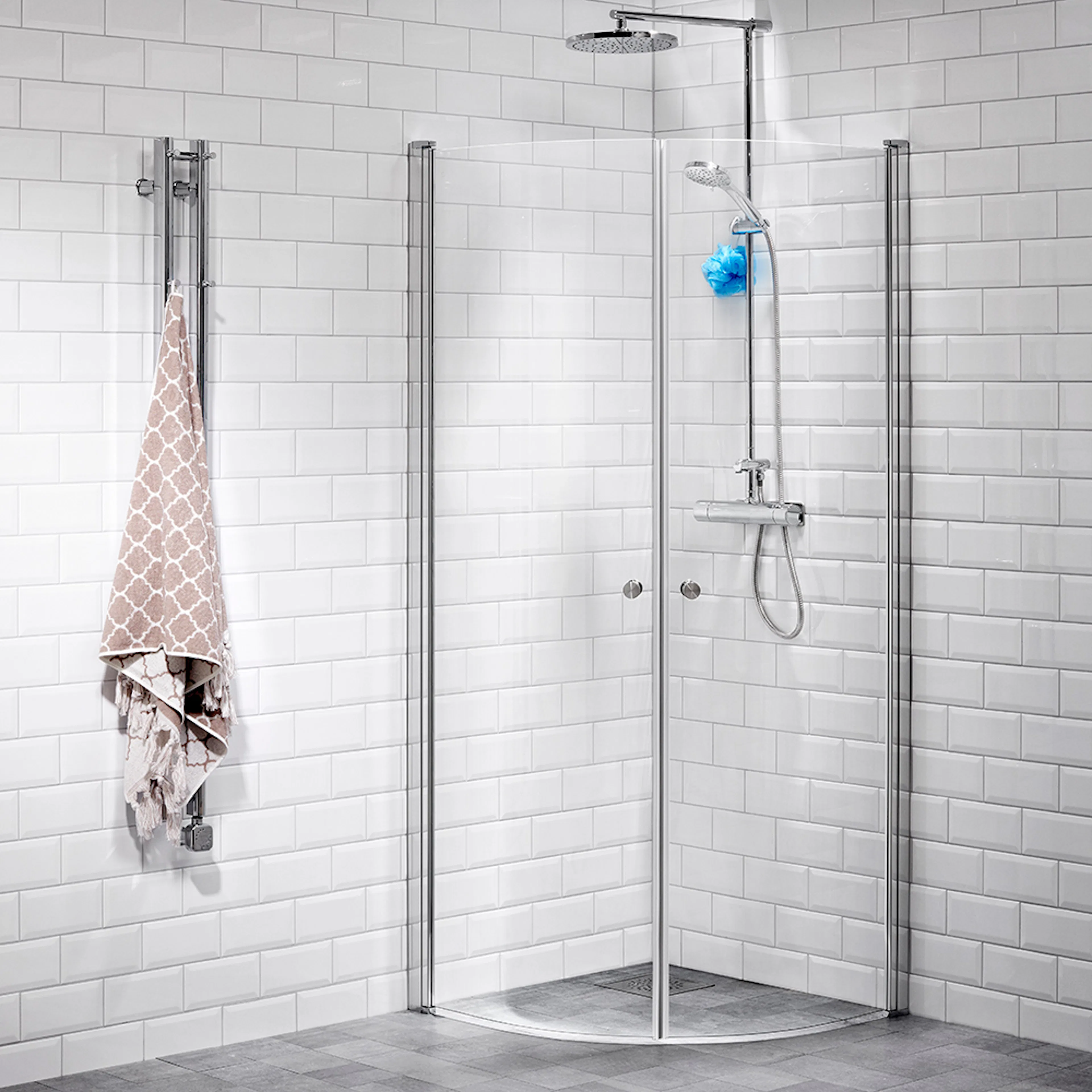 DHÖRN LUSSO1 HT1 SVÄ 80X90 KL LxB: 800x900 mm, Klarglas, Handtag 1