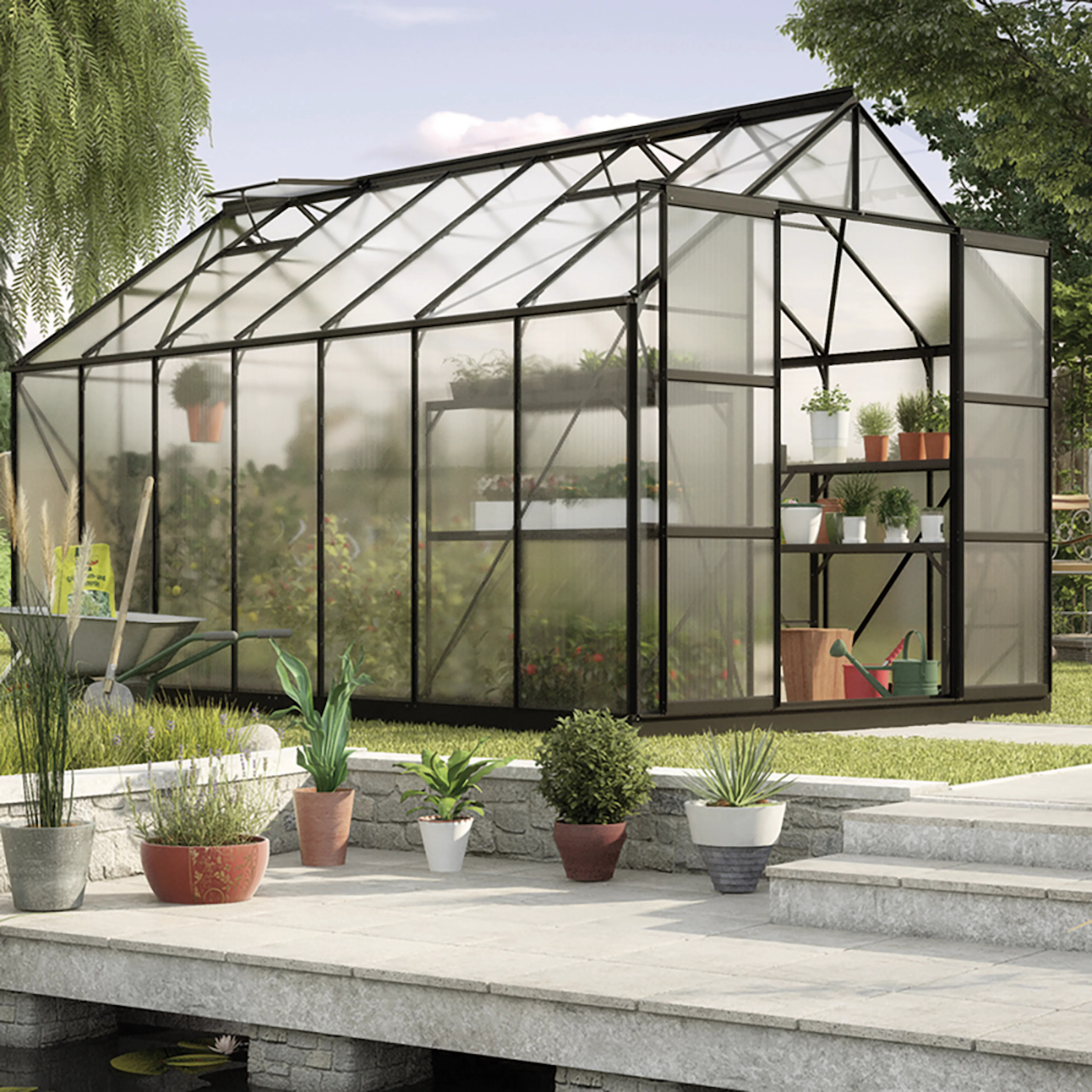 VITAVIA URANUS 11500 SVART 6MM POLY M/SOCKEL Svart, Polykarbonat