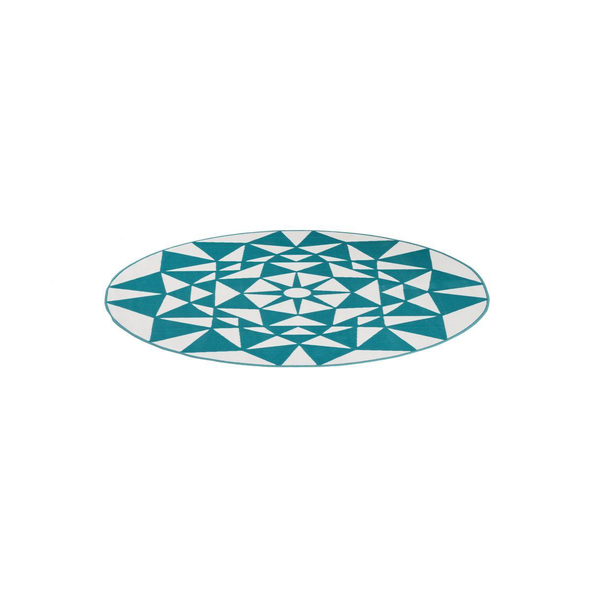 Jornes Matta Der Vit/Turkos 120 cm 120 cm, Vit/Turkos
