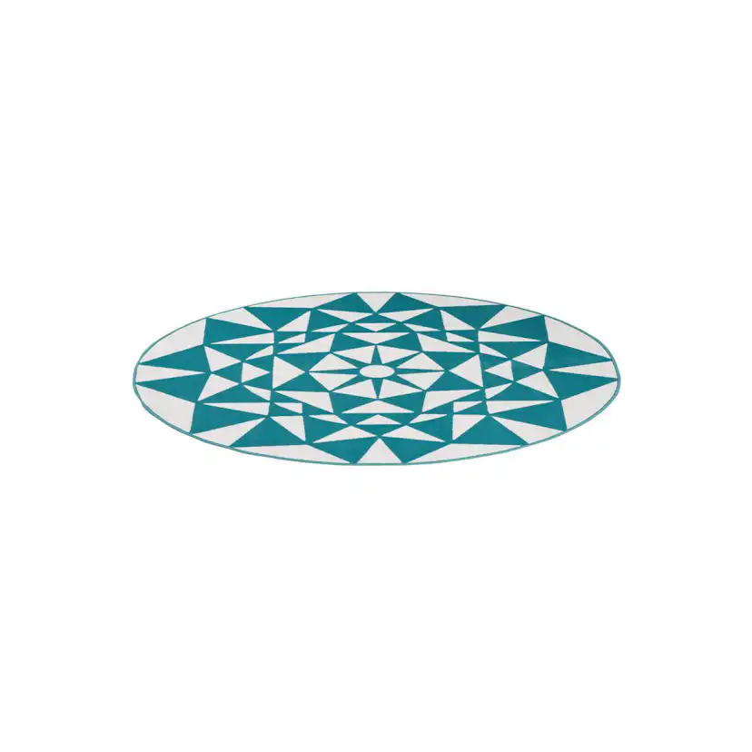Jornes Matta Der Vit/Turkos 120 cm 120 cm, Vit/Turkos