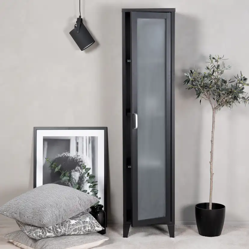 Högskåp Venture Home Acero Svart Förvaringsmöbel 150 cm