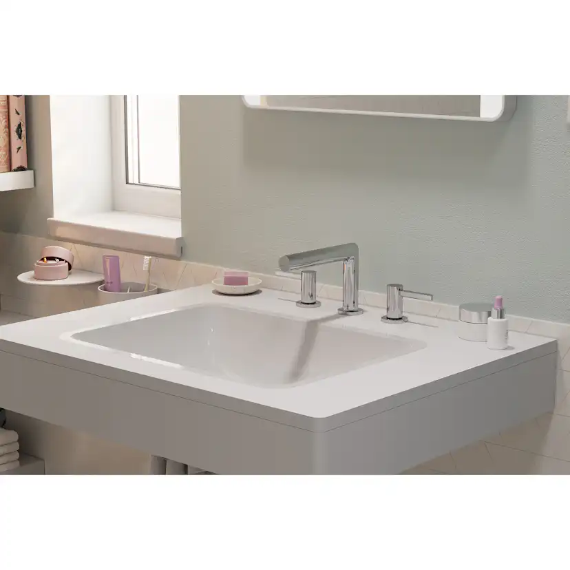 Tvättställsblandare Hansgrohe Zesis S 3-hål 100 med Lyftventil