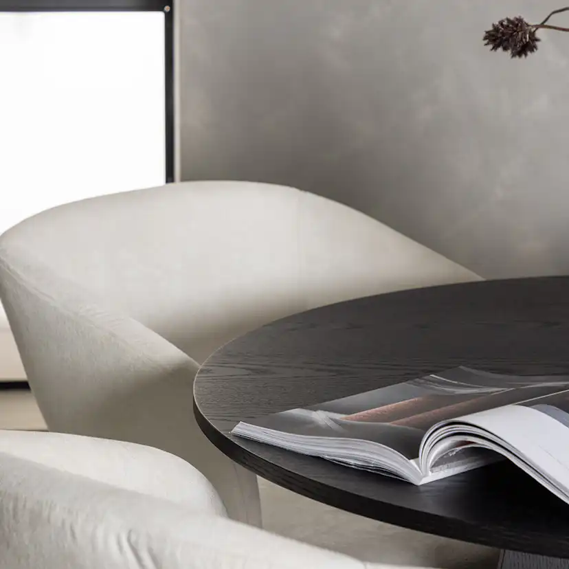 Matgrupp Venture Home Bootcut Ø110 cm med 4 st Day stolar