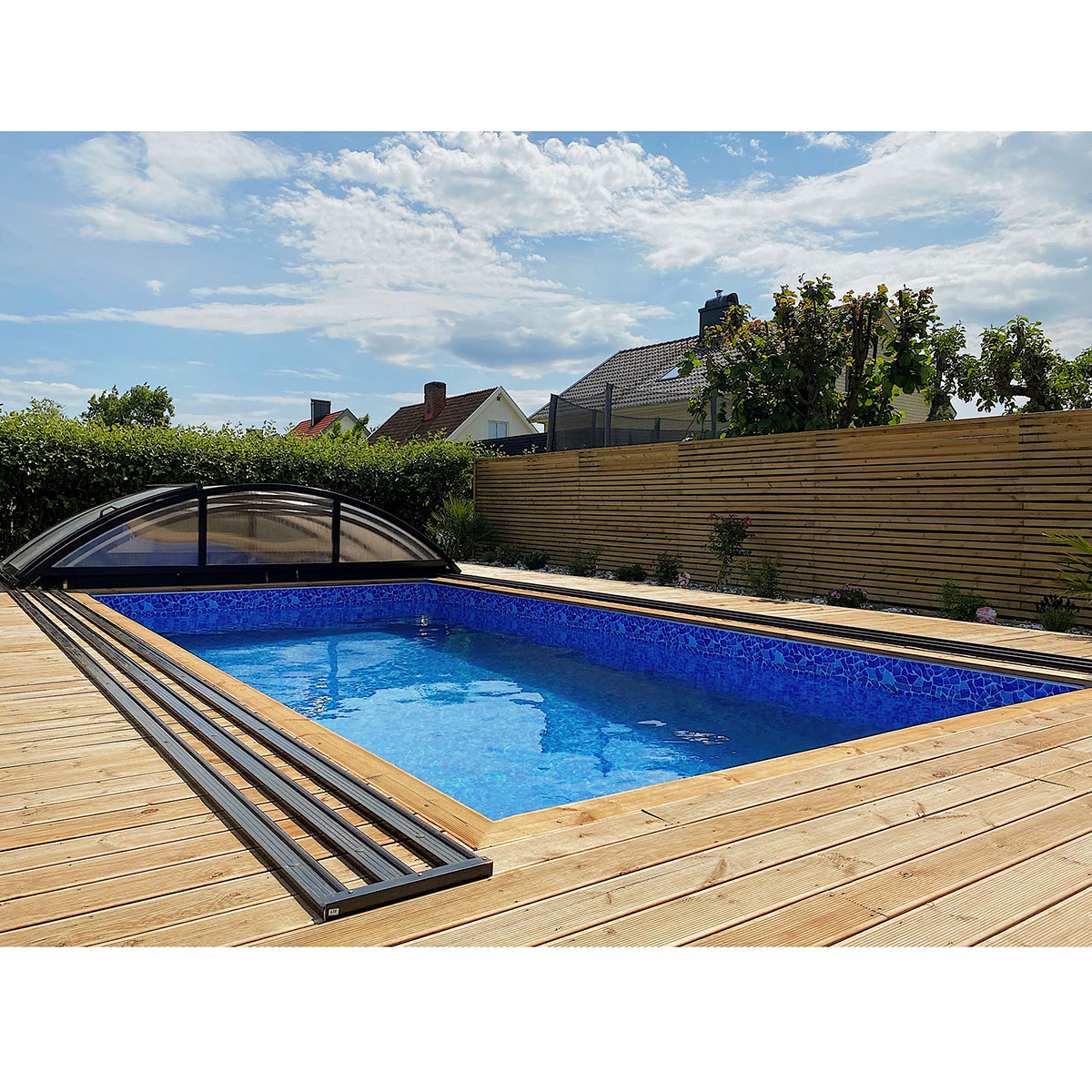 Pooltak Metalcraft 3x6m 4 mm Klar Solid PC Svart