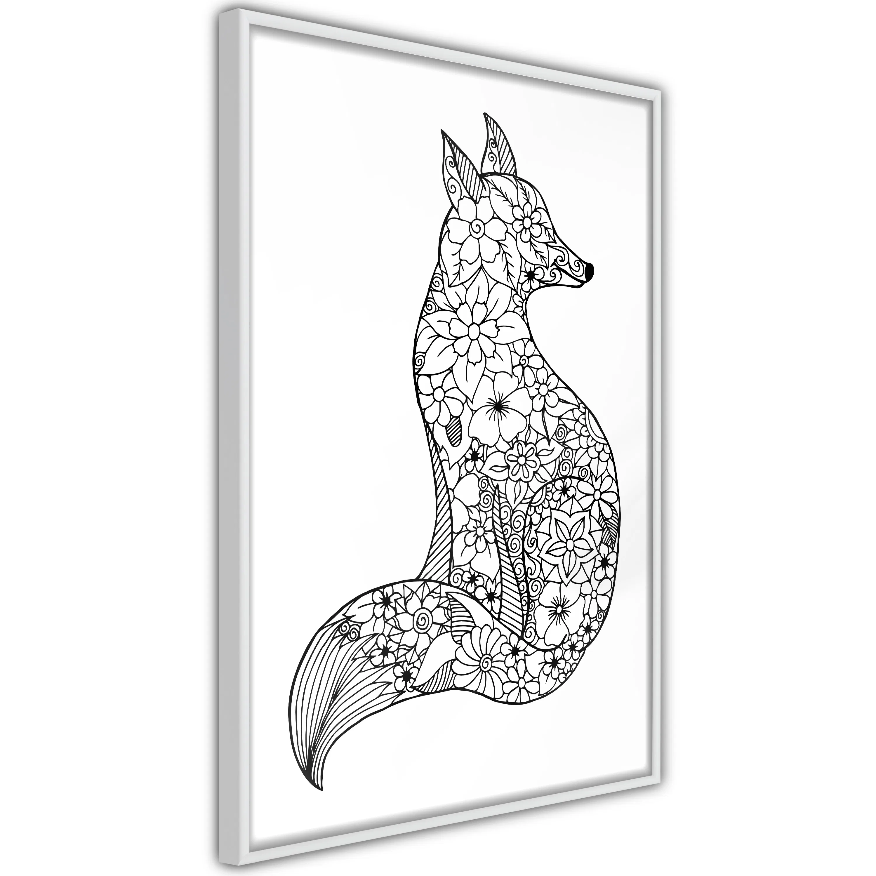 Poster Artgeist Affisch Flower Fox