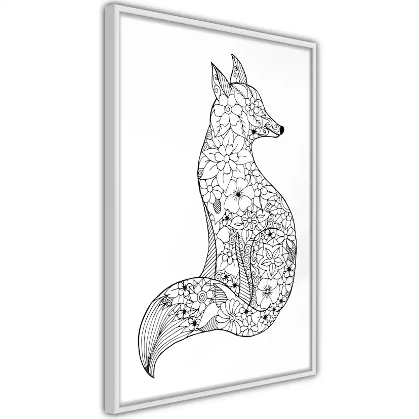 Poster Artgeist Affisch Flower Fox