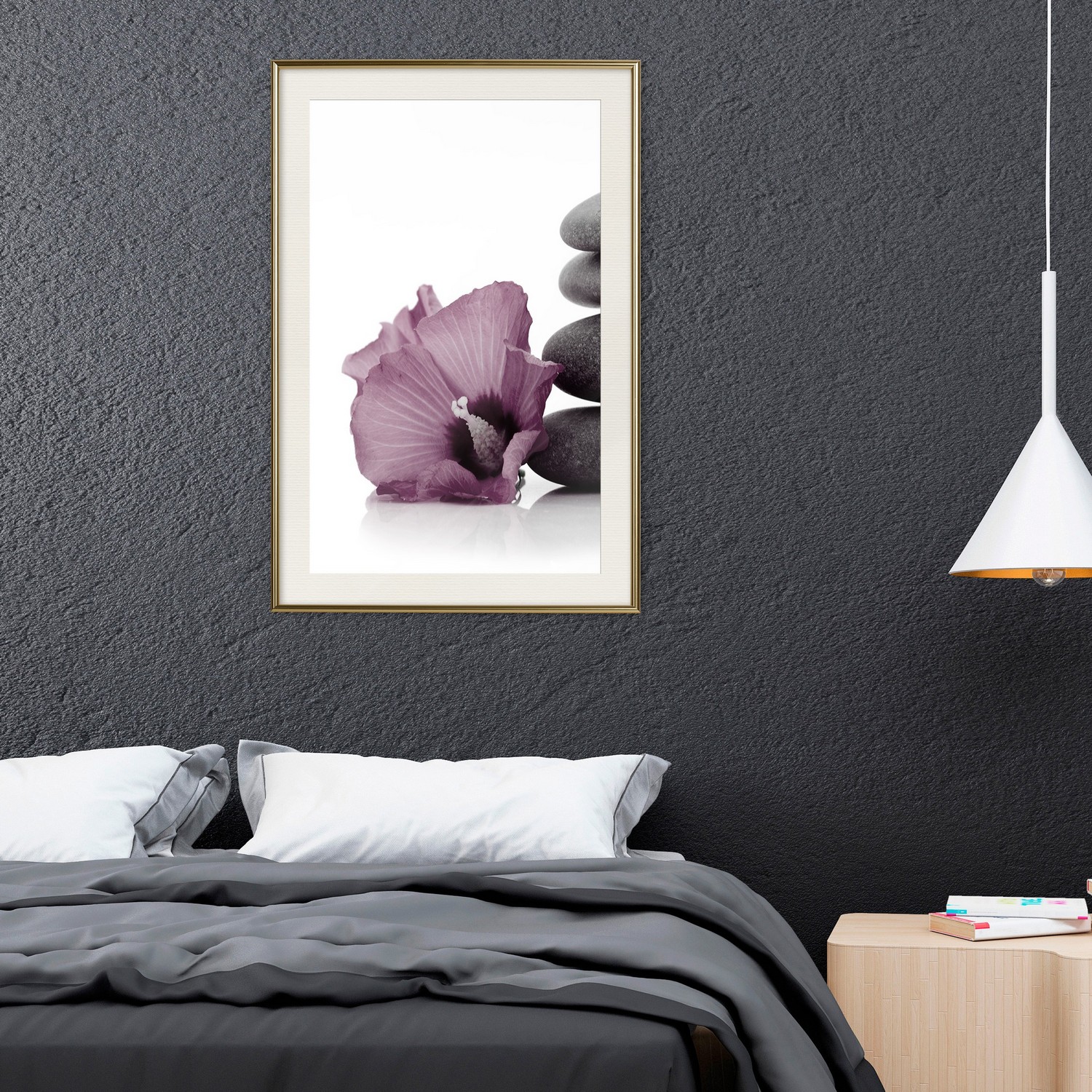 Affisch - Stone Consolation [Poster] 30x45 Guld ram med passepartout, 30x45 cm