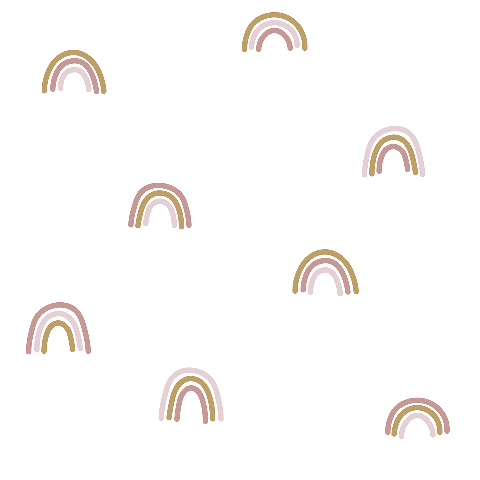 Tapet Little Dutch Little Rainbow Vit