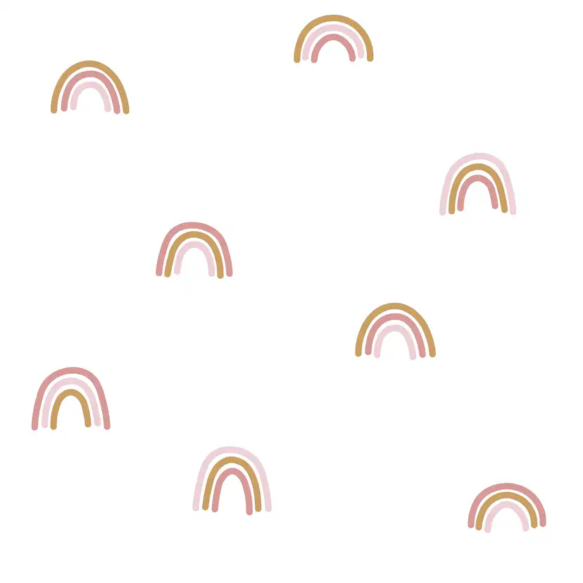 Tapet Little Dutch Little Rainbow Vit