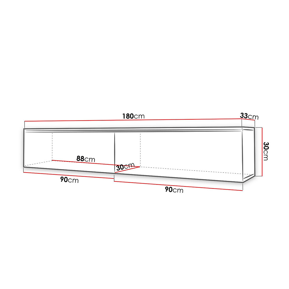 Mediamöbel In Living Skeda Trä/Vit Vägghängd TV-Bänk