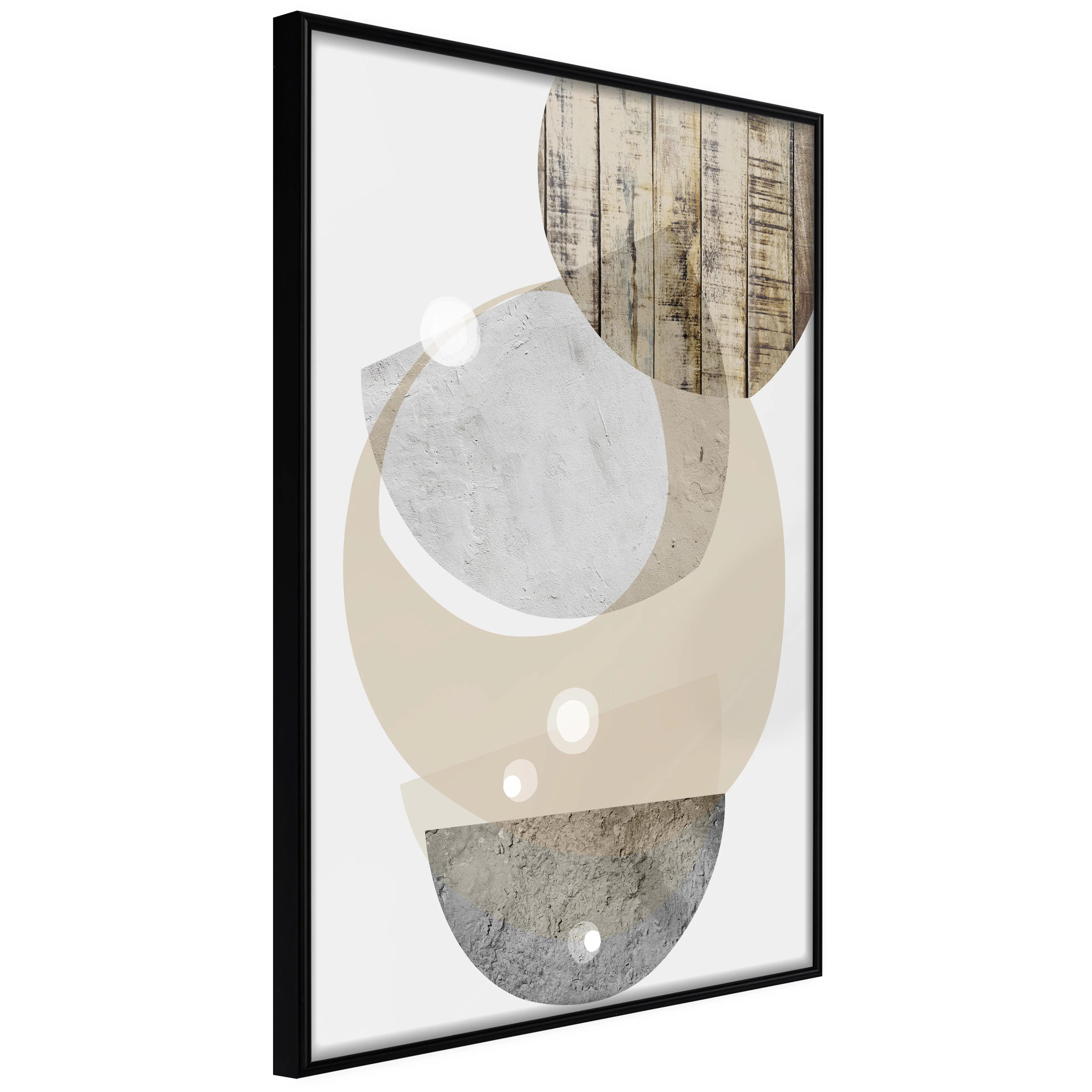 Affisch - Beige Fusion [Poster] 40x60 Svart ram, 40x60 cm