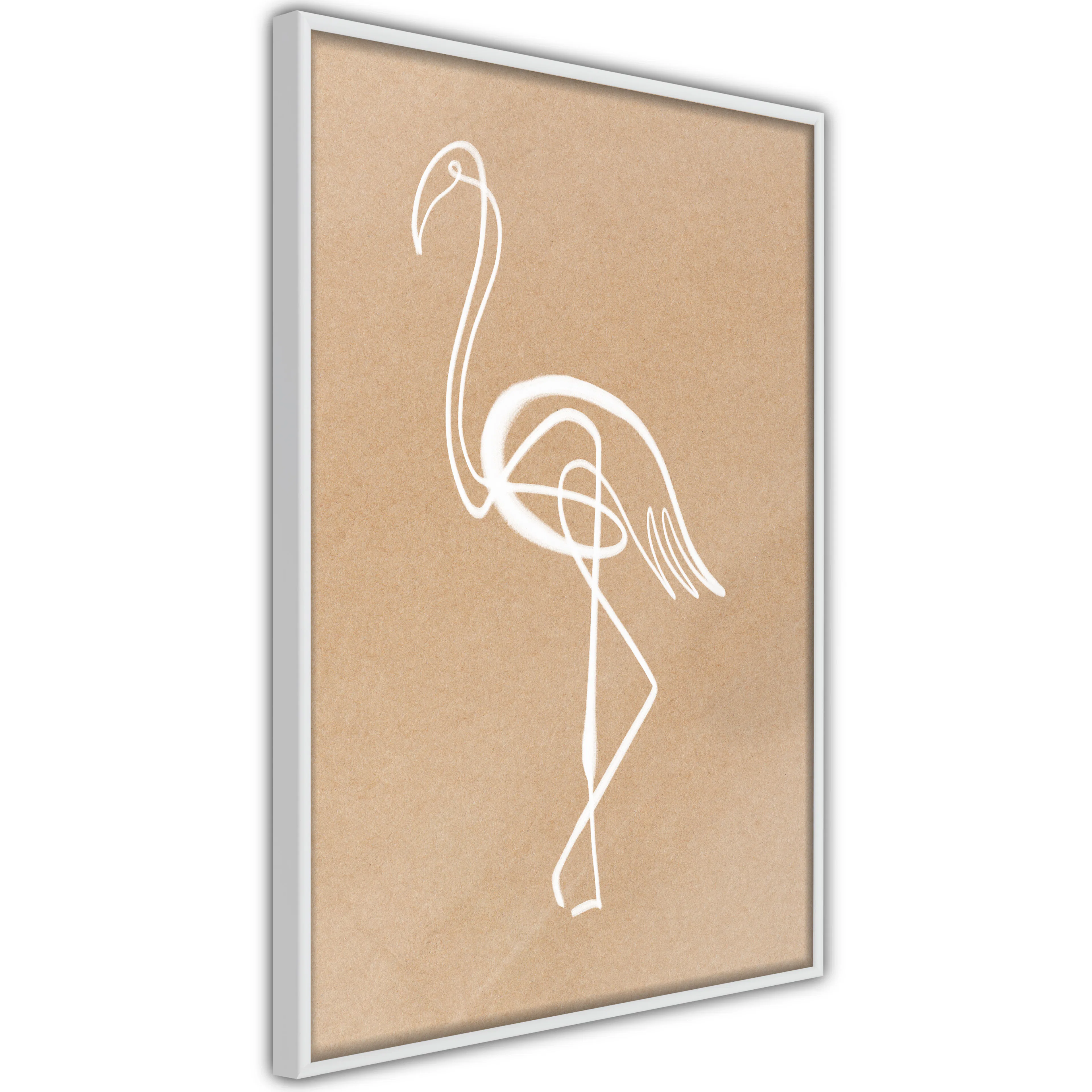 Poster Artgeist Affisch White Flamingo