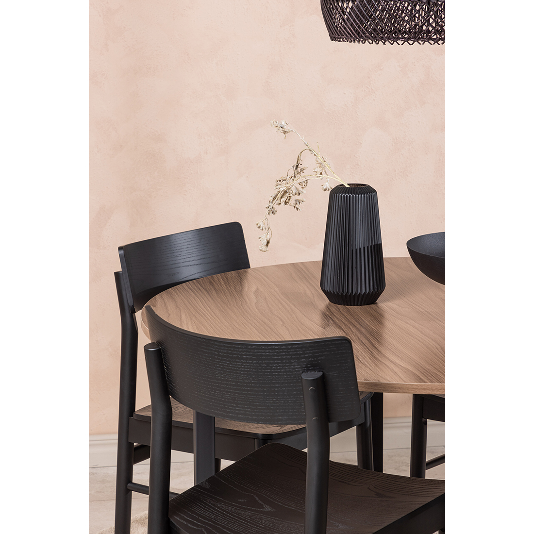 Matgrupp Venture Home Durango Ø120 cm med 4st Montros Matstolar