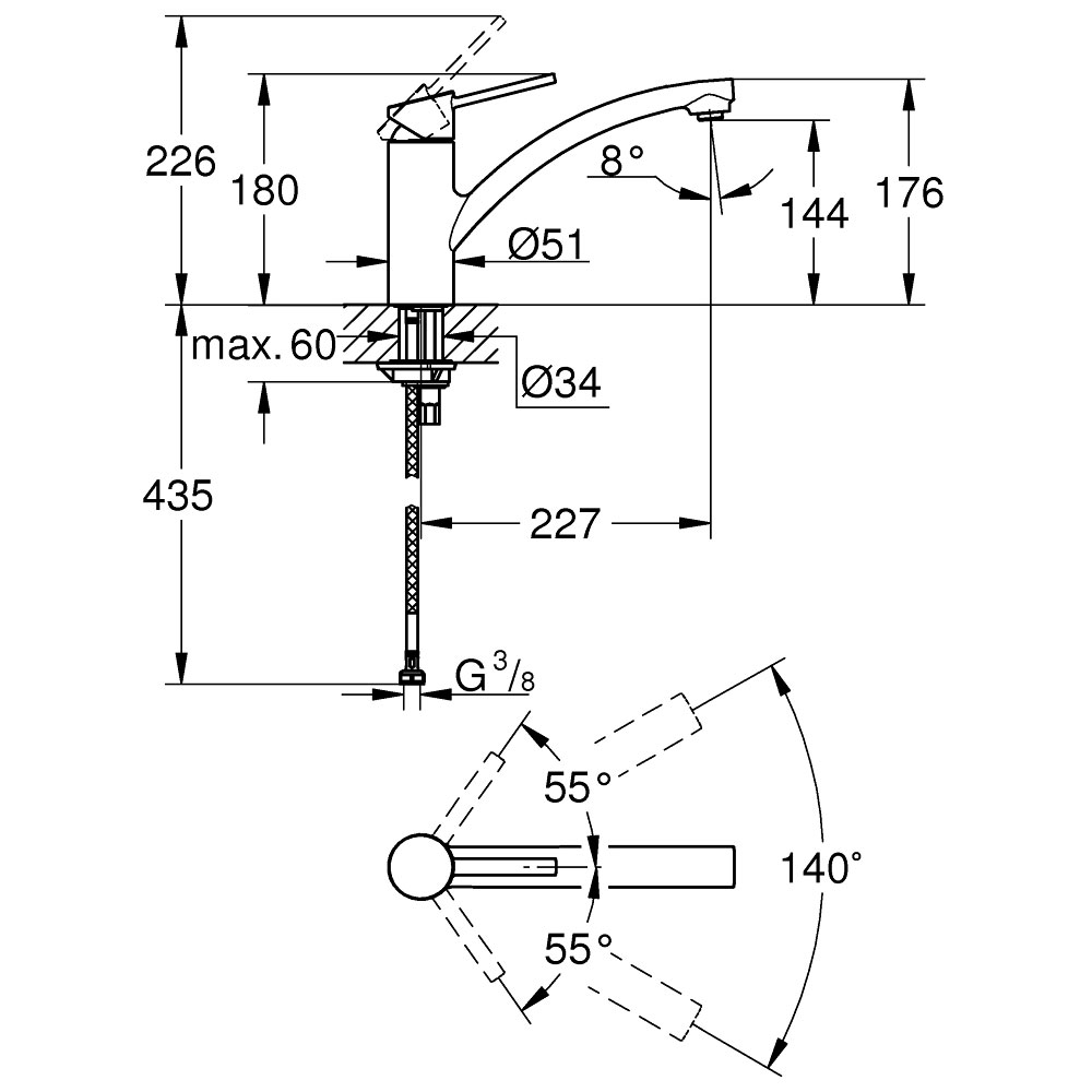 Köksblandare Grohe Swift New 30358