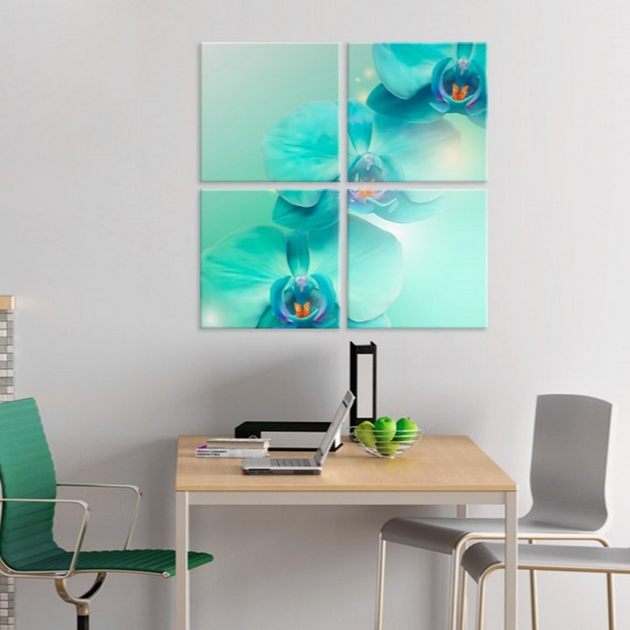 Tavla Arkiio Blå Orkidéer