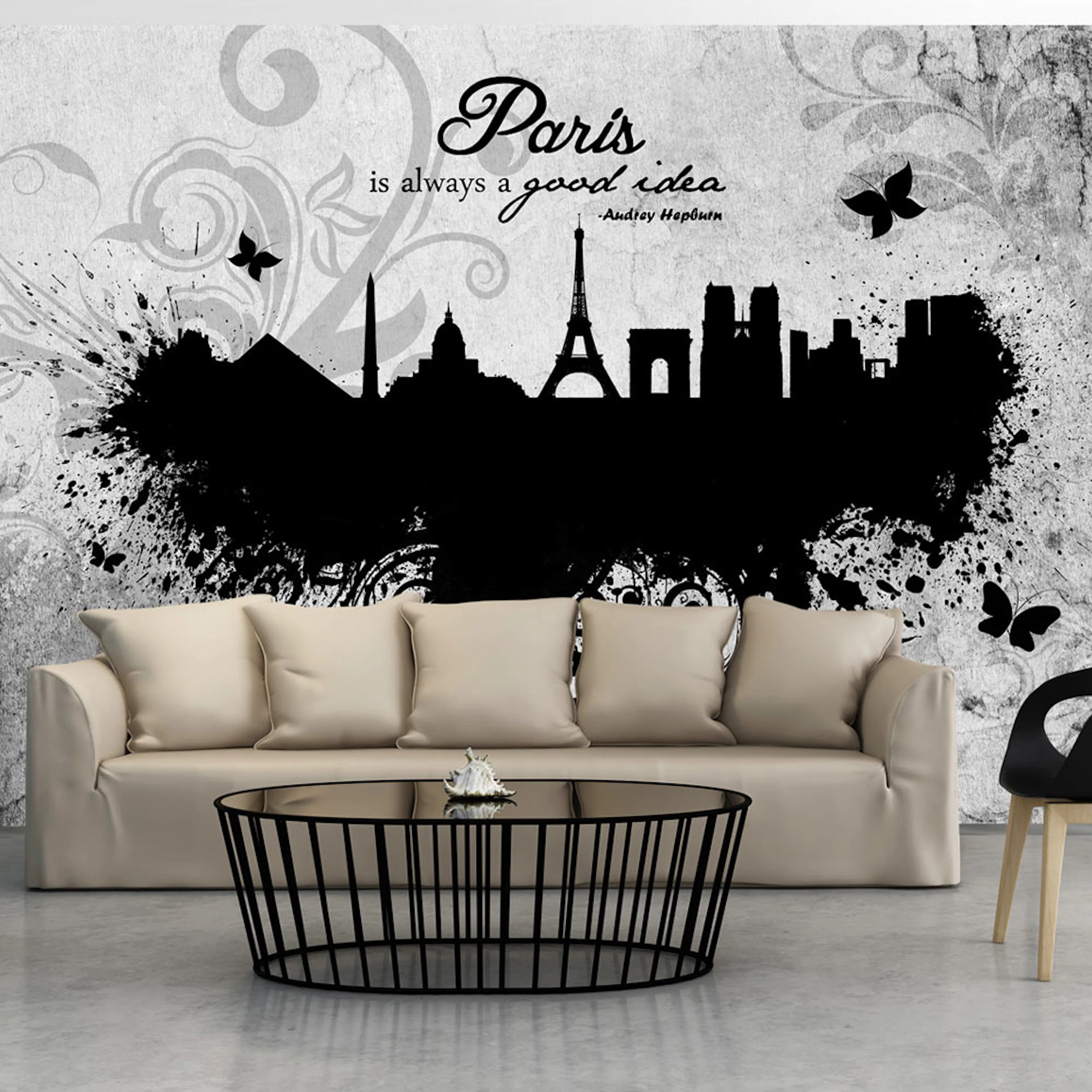 Fototapet Arkiio Paris Is Always A Good Idea Black And White