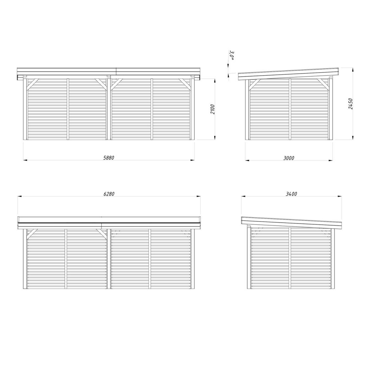 Paviljong Palmako Lenna 16,6 m2 Set 309