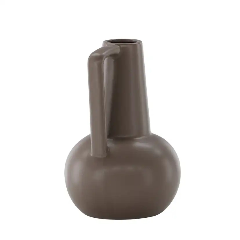 Lane Vase - Matte Brown - 15*15*22cm Svart