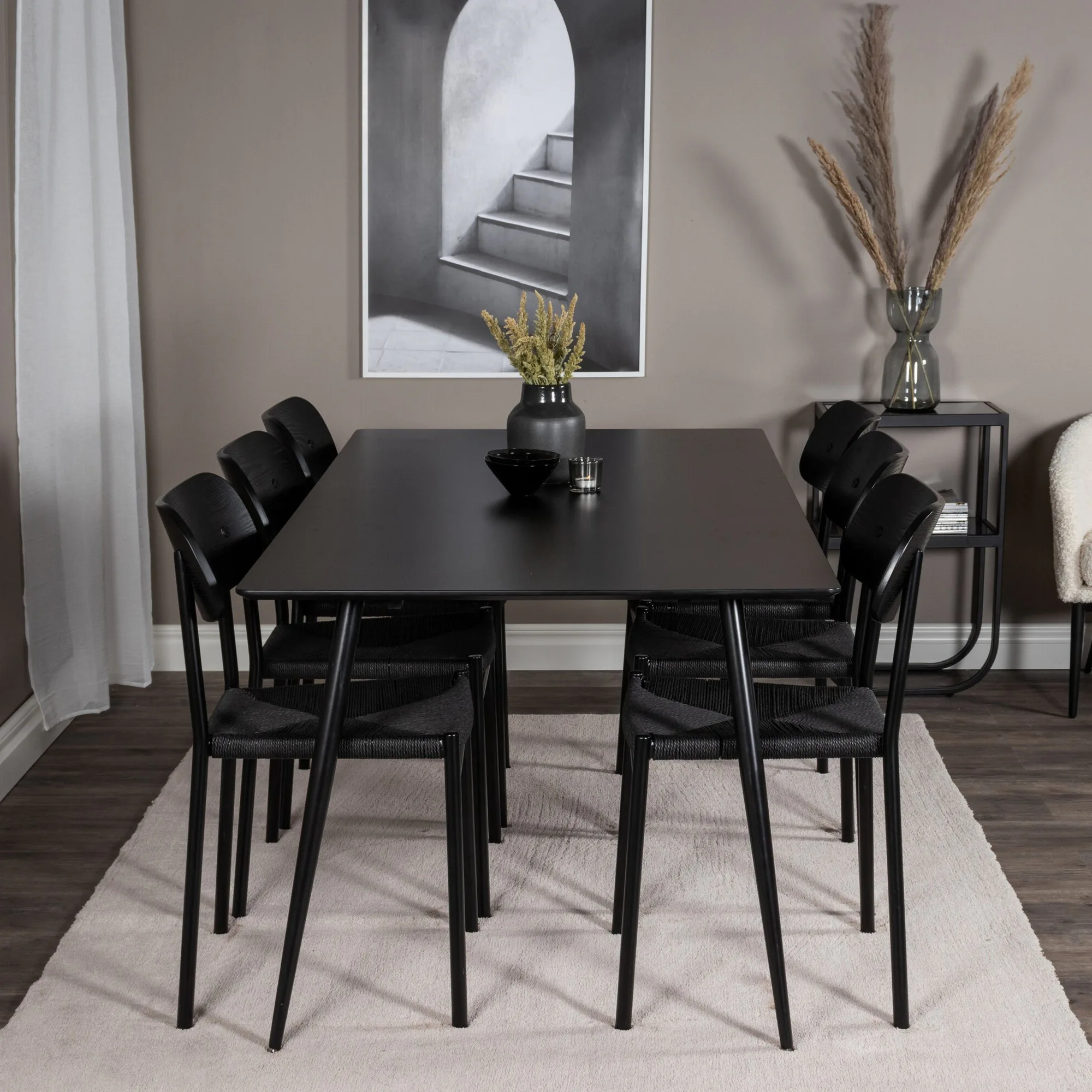 Matgrupp Venture Home Silar med 6st Polly Stolar Svart