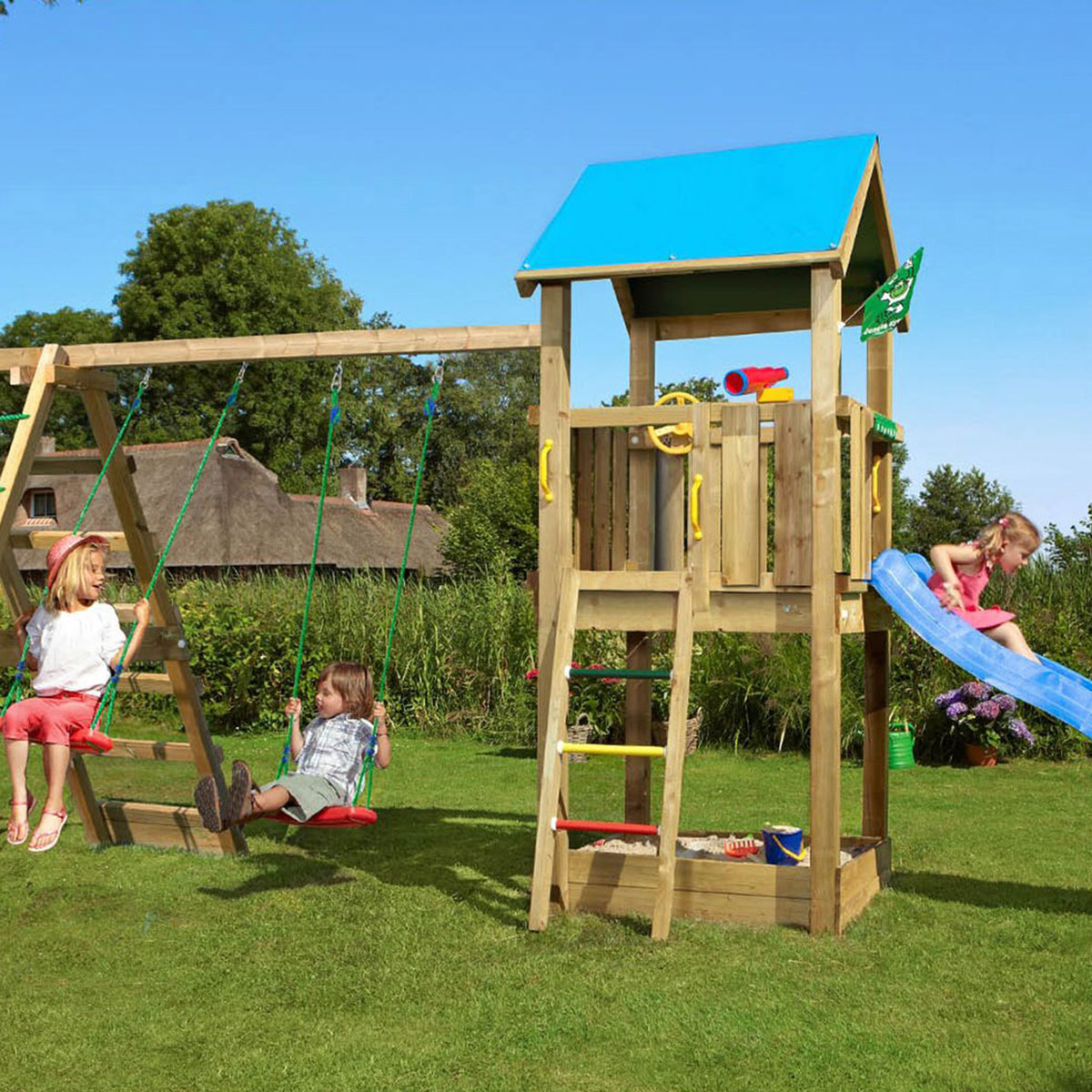 Lektorn Jungle Gym Castle Inkl Climb Modul X'tra och Rutschkana