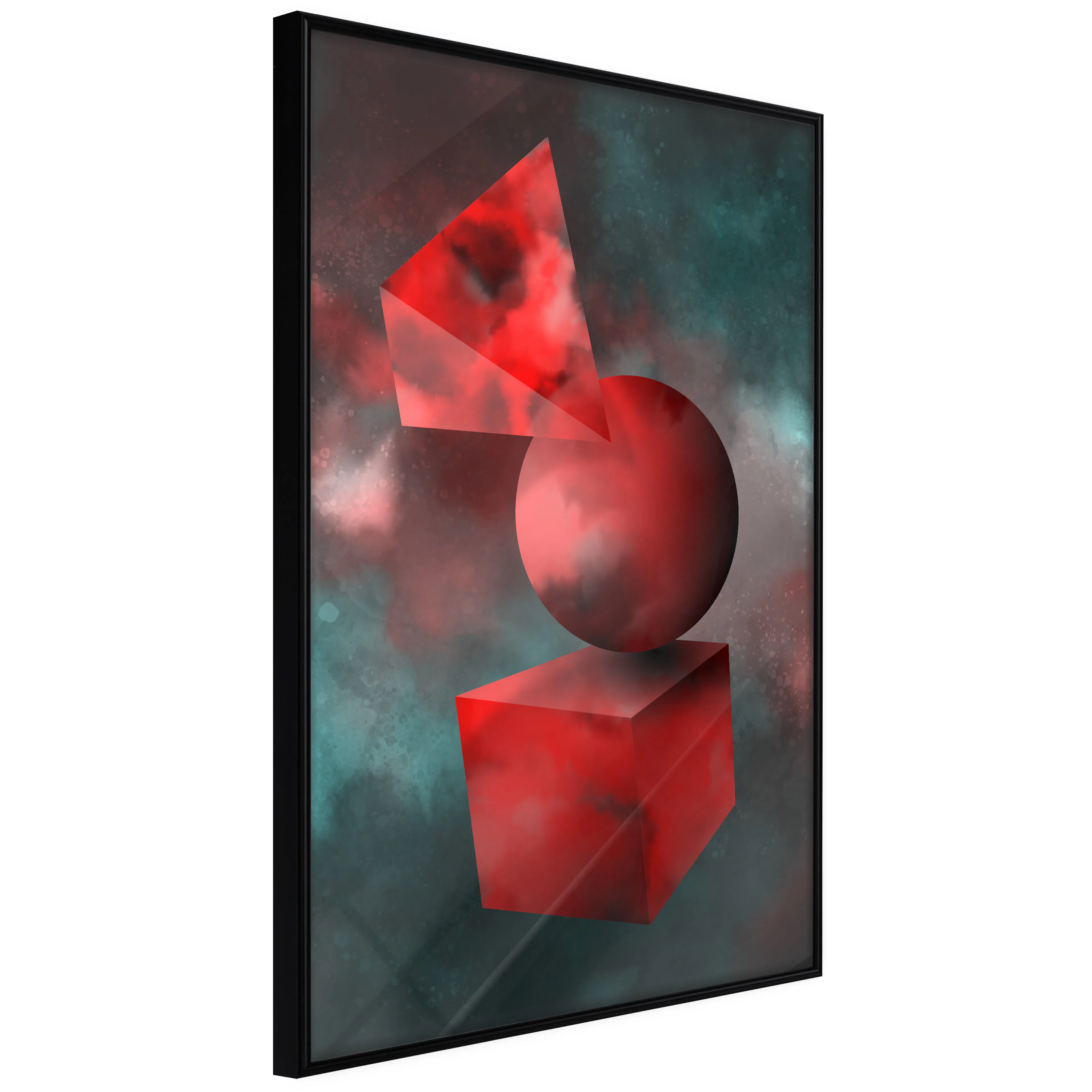 Affisch - Geometric Cosmos [Poster] 40x60 Svart ram, 40x60 cm
