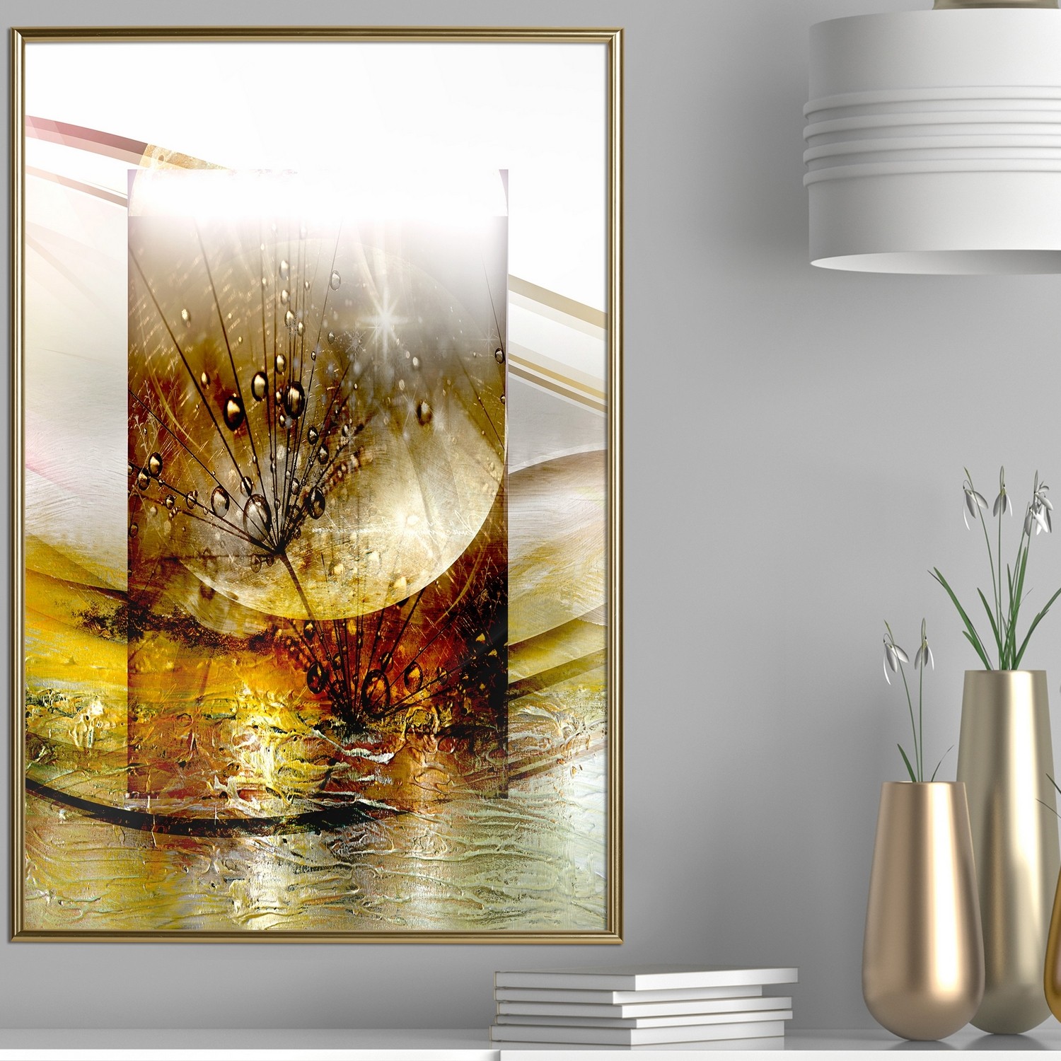 Affisch - Thought [Poster] 20x30 Guld ram, 20x30 cm