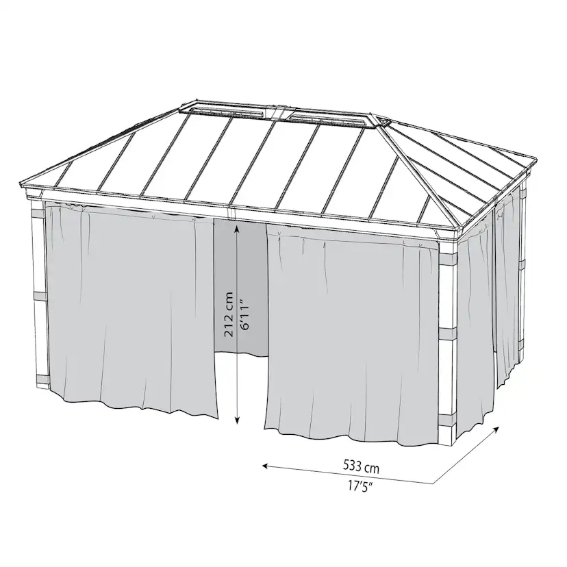 Gardin Canopia by Palram 4-Pack Till Dallas Paviljong 4,2x6 m