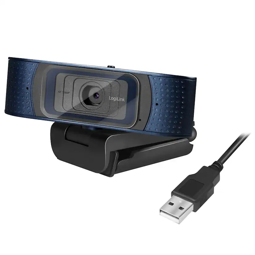 Webbkamera LogiLink Pro 1080p 80° Autofokus 2x Mic